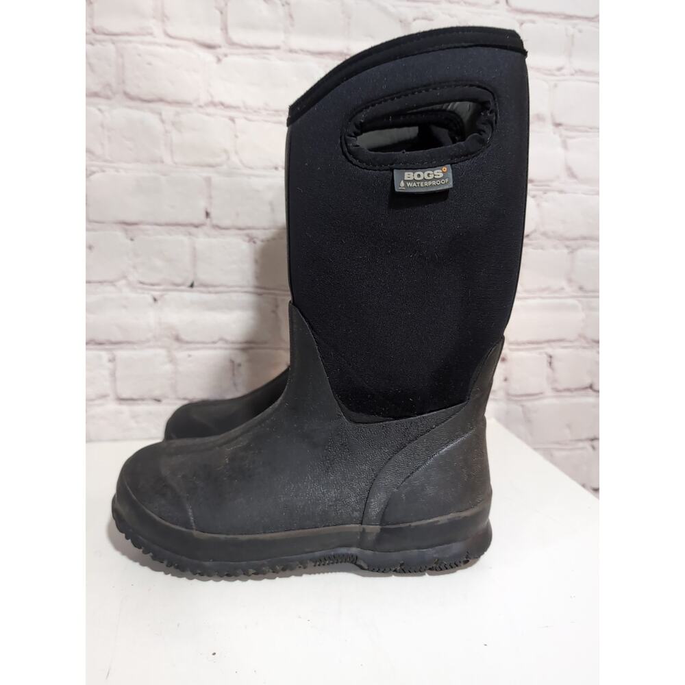 Bogs Classic High Boots Youth Boys 2 Black Rain Winter Waterproof Insulated Snow - Picture 5 of 11